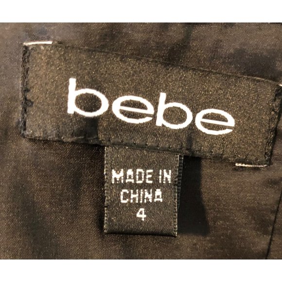 bebe Black Mesh Detailed Peplum Mini Dress - 4 - Picture 6 of 8